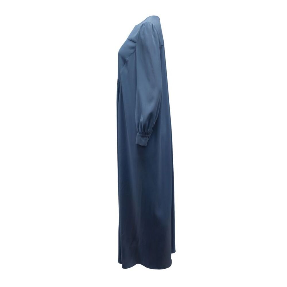 Co Long Sleeve Maxi Dress in Blue Triacetate - Picture 2 of 5
